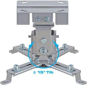 img 3 attached to 📽️ Универсальное потолочное крепление для проектора Cmple - наклон, регулируемые ножки - максимальная нагрузка 44 фунта - серебристый