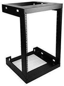 img 1 attached to Raising Electronics 15U Wall Mount Open Frame 19 Inch Server Equipment Rack Threaded 15 Inch Depth Black (15U)