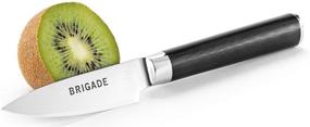 img 3 attached to Brigade Kitchen Paring Knife: 3.5 Inch Blade for Precise Cuts and Fine Detail 🔪 Slices, 67 Layers of VG10 Stainless Steel - Ideal for Fruits, Vegetables, Herbs, and More!