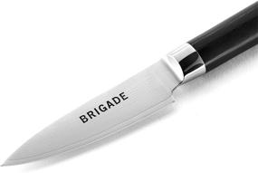 img 1 attached to Brigade Kitchen Paring Knife: 3.5 Inch Blade for Precise Cuts and Fine Detail 🔪 Slices, 67 Layers of VG10 Stainless Steel - Ideal for Fruits, Vegetables, Herbs, and More!