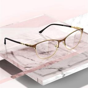 img 3 attached to 👓 OLIEYE Women's Retro Cat Eye Reading Glasses with Spring Hinges - Trendy Reader Computer Eyewear