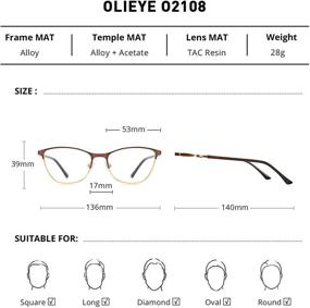 img 2 attached to 👓 OLIEYE Women's Retro Cat Eye Reading Glasses with Spring Hinges - Trendy Reader Computer Eyewear