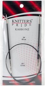 img 1 attached to Фиксированные круглые спицы Карбонз от Knitter's Pride - Размер 3/3.25 мм, 24 дюйма.