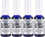 🌬️ scent bomb clean cotton air freshener - 4 pack: super strong & 100% concentrated logo