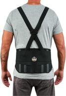 ergodyne - 11107 proflex 1600 back support brace: enhanced mobility and extended support for maximum comfort in black логотип