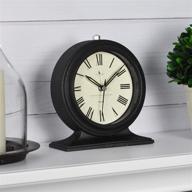 ⏰ firstime & co. antolini tabletop clock: stylish 5.5"h x 5"w black decor piece logo