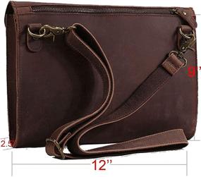 img 3 attached to 👜 Genuine Leather Crossbody Bag: Vintage Cowhide Baseball Glove Sport Bag for Women