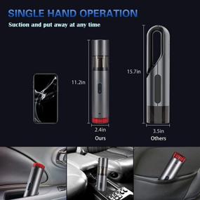 img 2 attached to 🧹 DTOWER Cordless Handheld Car Vacuum Cleaner - Powerful and Portable for Efficient Car and Home Interior Cleaning