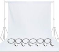 📸 mohoo 6x9ft pure white photo backdrop muslin for photography – high-quality polyester satin white background with 6 metal clips, ideal for photo shoots, videos, and studio settings logo