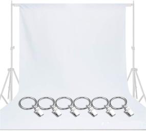 img 4 attached to 📸 MOHOO 6x9ft Pure White Photo Backdrop Muslin for Photography – High-Quality Polyester Satin White Background with 6 Metal Clips, Ideal for Photo Shoots, Videos, and Studio Settings