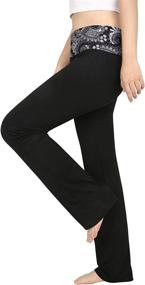 img 3 attached to HDE Foldover Athletic Workout Leggings