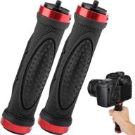 ручка монтажа chromlives для камеры - ручная стабилизация dslr сверху с резьбой 1/4'' для цифровой видеокамеры, видеокамеры, экшн-камеры, светодиодного видеосвета и смартфона - 2 штуки. логотип