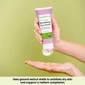 img 2 attached to 🌿 Youth Boost Revitalizing Face Scrub (4 fl oz) - USDA Organic Brightening Face Exfoliator with Manuka Honey & Aloe Vera, for Aging & Dry Skin | Cruelty-Free | Sky Organics