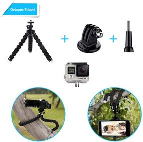 img 1 attached to 📸 Action Camera Accessories Kit for GoPro Hero 8 7 6 5 4, Compatible with DJI AKASO APEMAN Campark SJCAM Xiaomi Yi and More