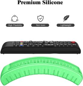 img 1 attached to Honey Comb Silicone Case for Samsung TV Remote - Lightweight, Anti Slip, Shockproof Cover for BN59-01315A, BN59-01199F, AA59-00666A, BN59-01301A - Green-Glow in The Dark