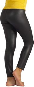 img 3 attached to Leather Leggings Stretch Skinny Trousers