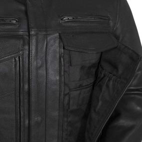 img 1 attached to 🧥 Ultimate Protection and Style Upgrade: First Mfg Co Motorcycle Men's Leather Motorcycle Jacket