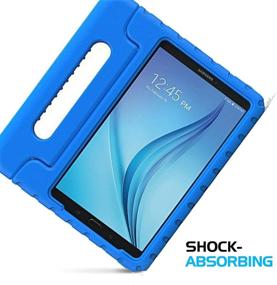 img 1 attached to Детский чехол синего цвета BMOUO для планшета Samsung Galaxy Tab E 8,0 дюймов - ударопрочный защитный чехол с ручкой и подставкой - идеальный чехол для детей