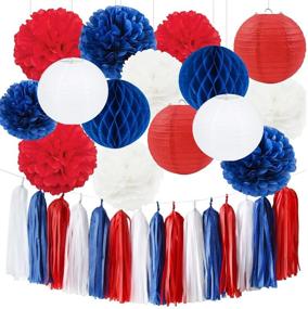 img 4 attached to Navy Blue, Red & White Nautical Graduation Decorations 2021: Perfect for 4th of July, Patriotic, and Baseball-themed Parties! Sail Boats, Birthday Favors & More!