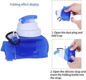 img 1 attached to 🚰 2-Pack Collapsible Water Bottle Set – McoMce Portable Folding Bottles with Backpack Clip, BPA-Free, Squeeze Sports Bottles, Foldable and Collapsible Water Bottles