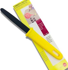 img 3 attached to CANARY Corrugated Cardboard Cutter Dan Chan, Safety Box Cutter Knife [Non-Stick Fluorine Coating Blade], JAPAN Made, Yellow (DC-190F-1) Bulk 5pcs