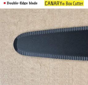 img 1 attached to CANARY Corrugated Cardboard Cutter Dan Chan, Safety Box Cutter Knife [Non-Stick Fluorine Coating Blade], JAPAN Made, Yellow (DC-190F-1) Bulk 5pcs