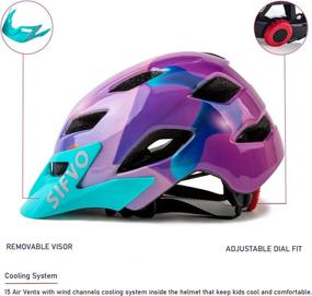 img 3 attached to 🚴 SIFVO Kids Bike Helmet - Roller Skate Helmet - Bicycle Helmet for Boys and Girls Ages 5-14 (50-57cm) - Sports Helmet