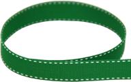 emerald saddle stitch grosgrain ribbon logo