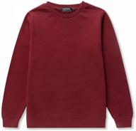 👕 dotdog crewneck pullover sweatshirt burgundy: stylish boys' clothing for all-day comfort logo