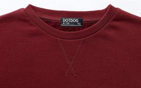 img 2 attached to 👕 DOTDOG Crewneck Pullover Sweatshirt Burgundy: Stylish Boys' Clothing for All-Day Comfort