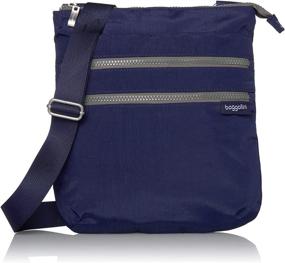 img 4 attached to Baggallini MCO230 Comrade Handbags & Wallets: 3-Zip Crossbody Bags for Women