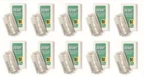 img 4 attached to 🪒 50 Derby Extra Double Edge Razor Blades - Stainless Steel Blades for Superior Shaving Experience