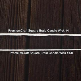 img 1 attached to 🕯️ Enhance Your Candle Crafting with Square Braid Cotton Candle Wick - #4/0