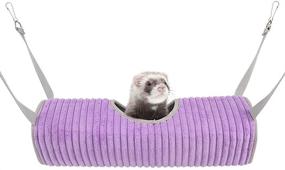 img 4 attached to WOLEDOE Ferret Tunnel Hanging Hammock Bed: The Ultimate Small Animal Rats and Squirrel Toy