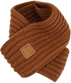 img 2 attached to 🧣 Вязанный шарф для малышей - Зимние аксессуары Queena для девочек