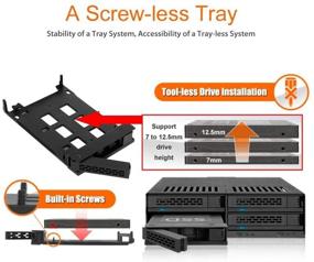 img 3 attached to 🔧 ExpressCage MB324SP-B: Tool-Less 4 Bay 2.5" SAS/SATA HDD & SSD Hot Swap Cage for External 5.25" Bay by ICY DOCK