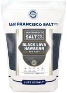 coarse grain hawaiian black lava sea salt - 2 lb. bag from san francisco salt company logo