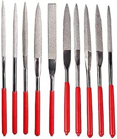 img 2 attached to 🔍 Top-rated 10Pcs 4mm x 160mm Mini Diamond Needle File Set - Ideal for Carving Metal Ceramic Tile Glass Wood, Perfect Fit for Jewelers Hobby