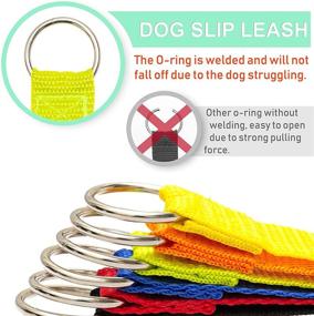 img 2 attached to 🐾 ADCSUITZ Slip Leads Rope Leash for Dogs and Cats - 6 FT Strong and Durable Leashes with O-Ring - Choose from 6 Colors - Soft Strap for Easy Control, Perfect for Puppy, Kitten Walking, Training, Grooming, Shelter, Rescues, and More