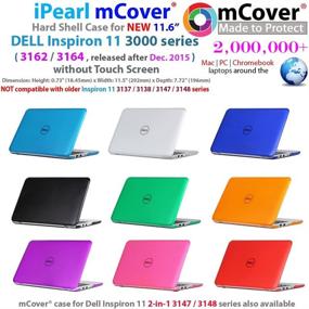 img 3 attached to 🔵 Ipearl mCover Hard Case for 11.6" Dell Inspiron 11 3162/3164 - Clear | Latest Model Compatibility