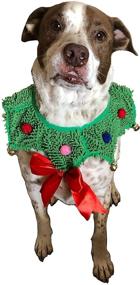 img 1 attached to 🎄 Festive Neck Scrunchie Dog Costume for Dogs, Puppies, and Cats - ComfyCamper Christmas Wreath Edition