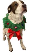 🎄 festive neck scrunchie dog costume for dogs, puppies, and cats - comfycamper christmas wreath edition логотип