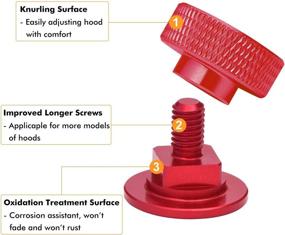 img 2 attached to Fasteners Pipeliner Replacement Accessories Knurled Red