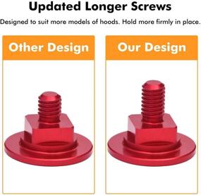 img 3 attached to Fasteners Pipeliner Replacement Accessories Knurled Red