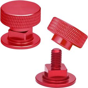 img 4 attached to Fasteners Pipeliner Replacement Accessories Knurled Red