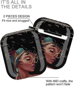 img 2 attached to Airpods Case - Icepos African American Airpod Protective Hard Case Cover Portable &Amp