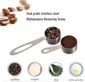 img 1 attached to ☕ CAFEMASY Stainless Steel Coffee Scoop Set - Short Handled and Long Handled Coffee Spoon for Ground Coffee, Coffee Beans, and Grounds