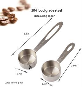 img 2 attached to ☕ CAFEMASY Stainless Steel Coffee Scoop Set - Short Handled and Long Handled Coffee Spoon for Ground Coffee, Coffee Beans, and Grounds