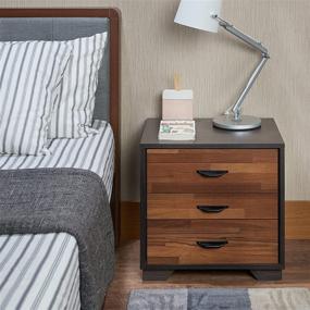 img 1 attached to 🪑 ACME Furniture 97340 Eloy Nightstand: Stylish One-Size Walnut Bedside Table