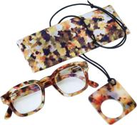 👓 stylish reading glasses for women: uv blue light filtering magnifier 1.25 - 3.00 logo